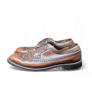 Vintage Roblee Leather Wingtip Lace-Up Oxfords Brown Size 9.5D